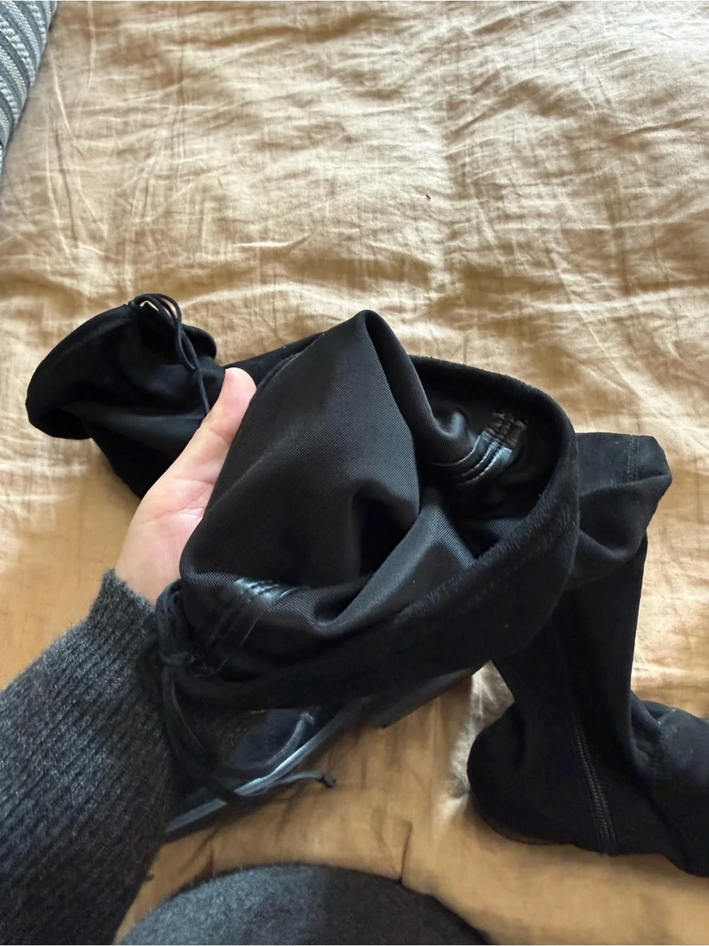 Gianni Bini Black Over-the-Knee Suede Boots